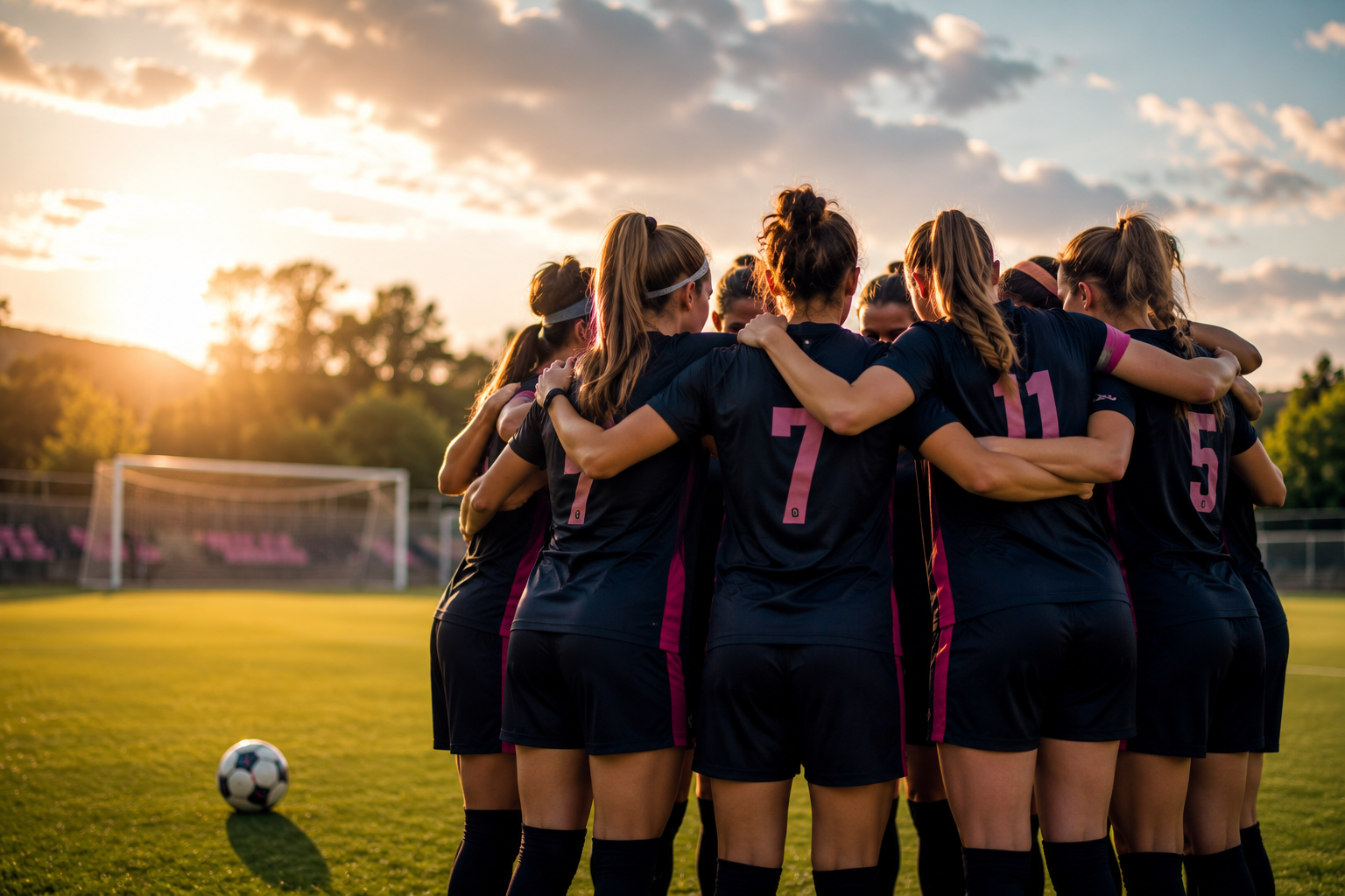 Match d'un tournoi de football féminin amateur