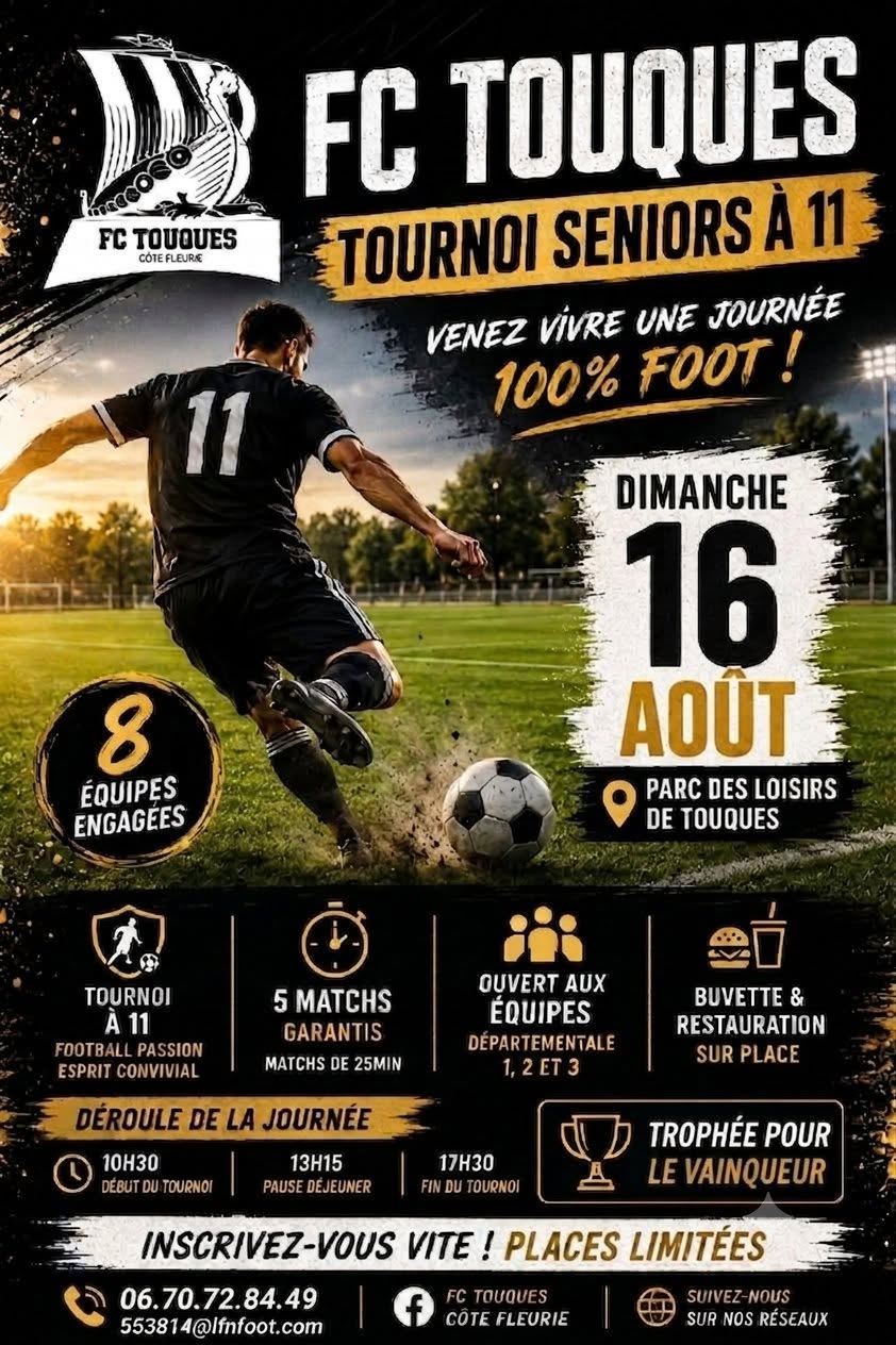 Tournoi Seniors à 11 FC Touques Côte-Fleurie 2026
