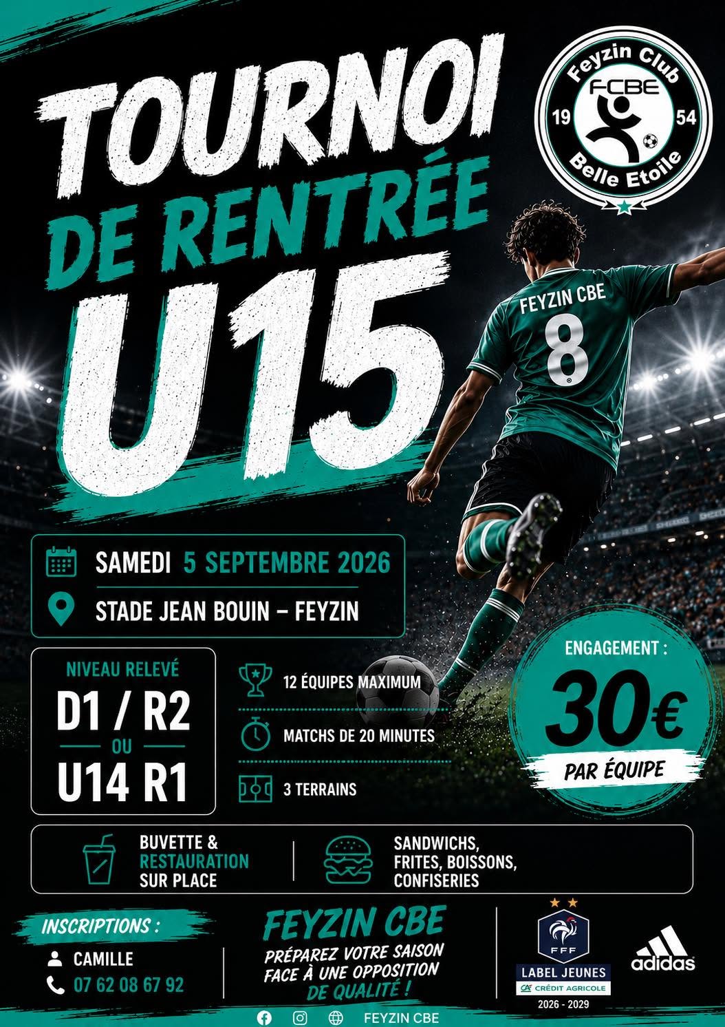 Tournoi de Rentrée U15 – Feyzin CBE 2026 — Feyzin