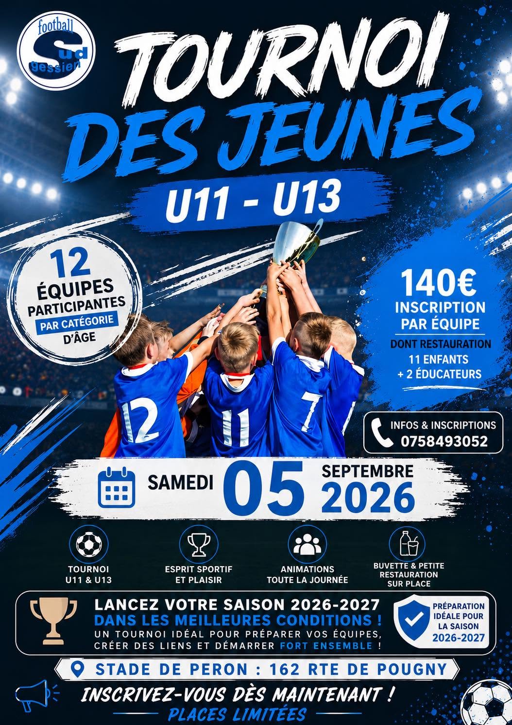 Tournoi des Jeunes U11 & U13 - Football Sud Gessien
