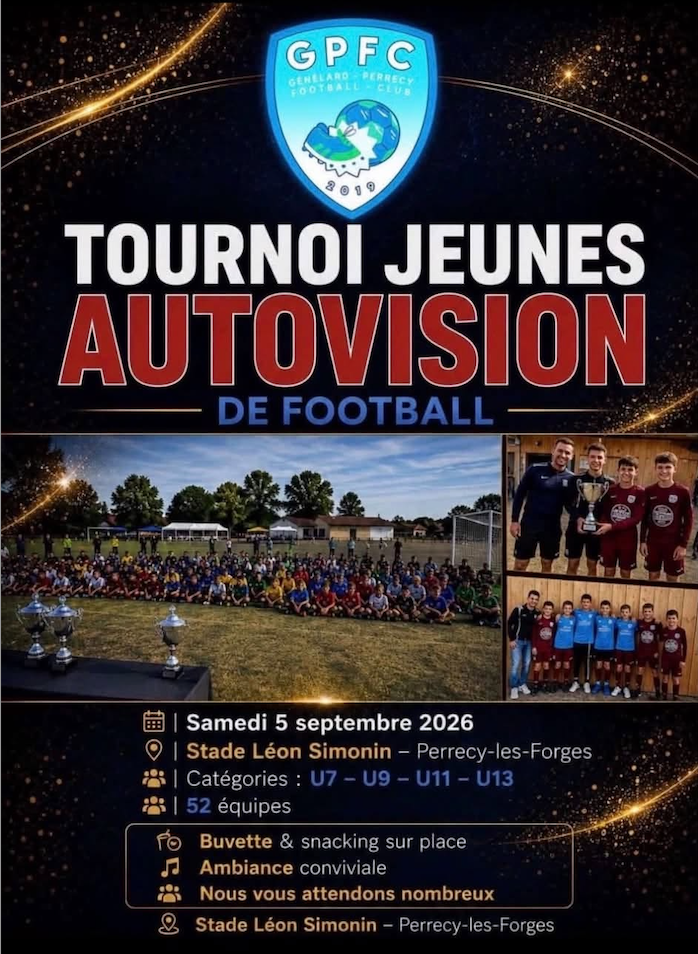 Tournoi de football U7, U9, U11 et U13 - Génélard Perrecy Football Club