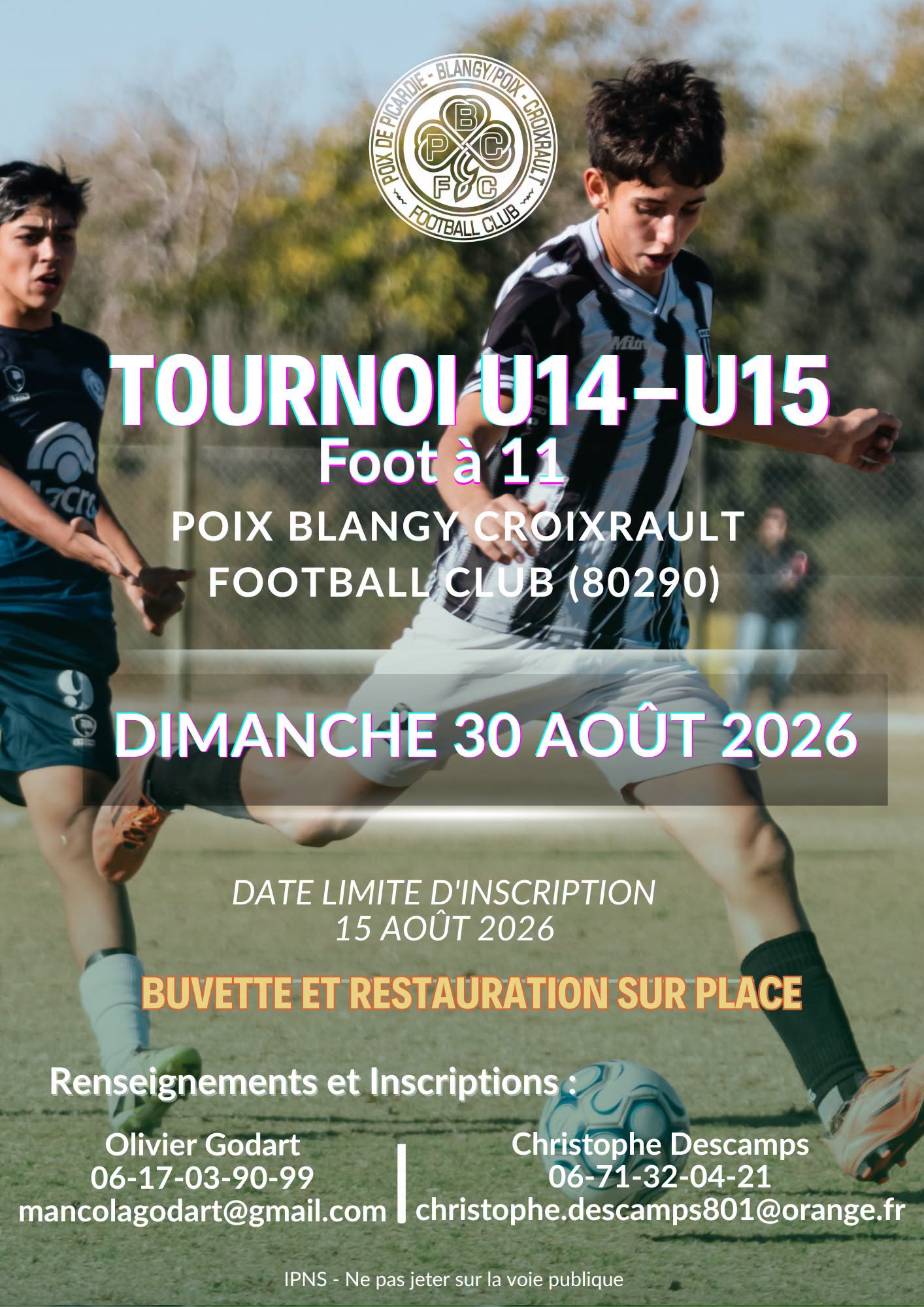 Tournoi de football U14 et U15 à Orange — Poix Blangy Croixrault Football Club