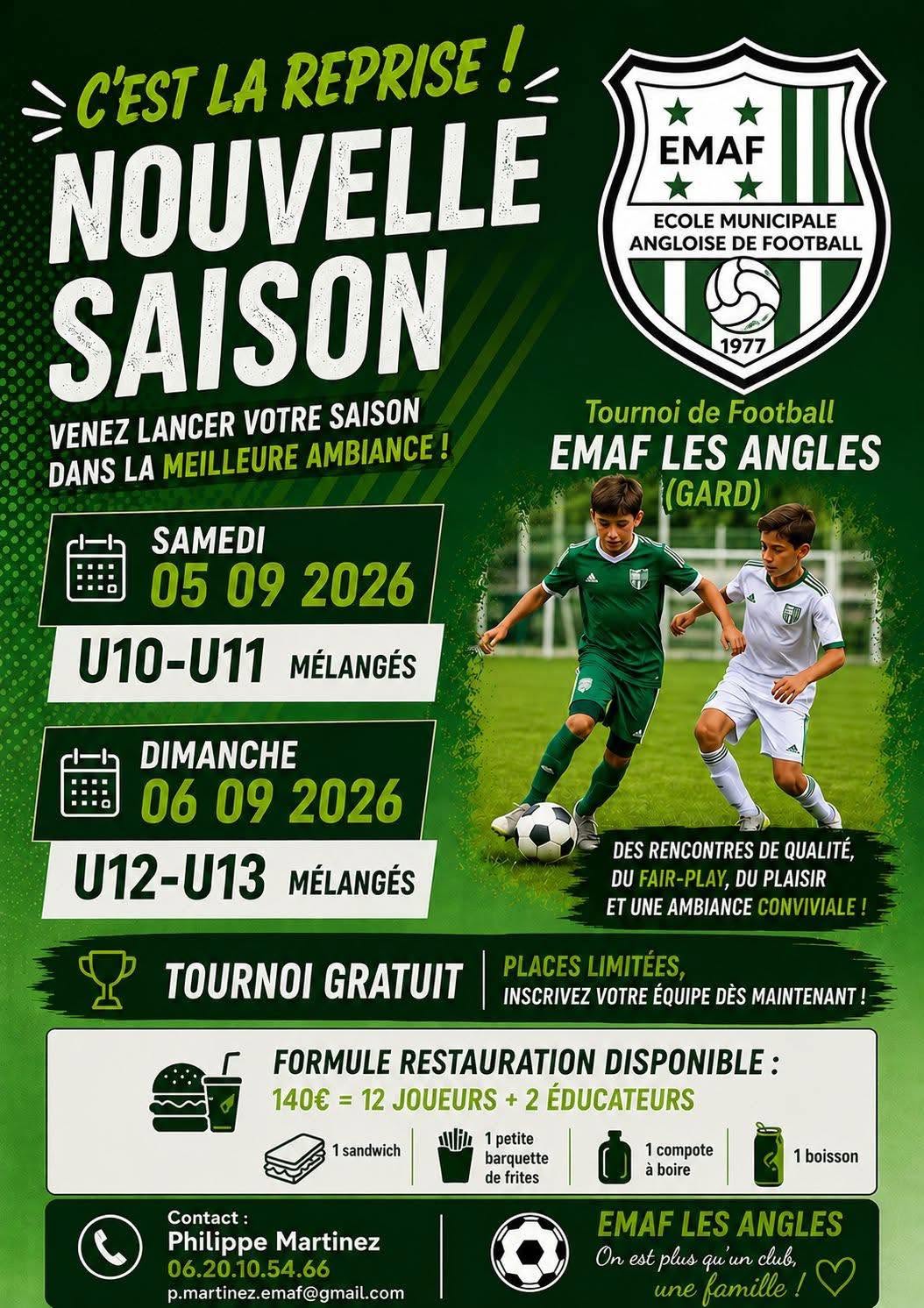 Tournoi de football U10, U11, U12 et U13 - Ecole Municipale Angloise de Football