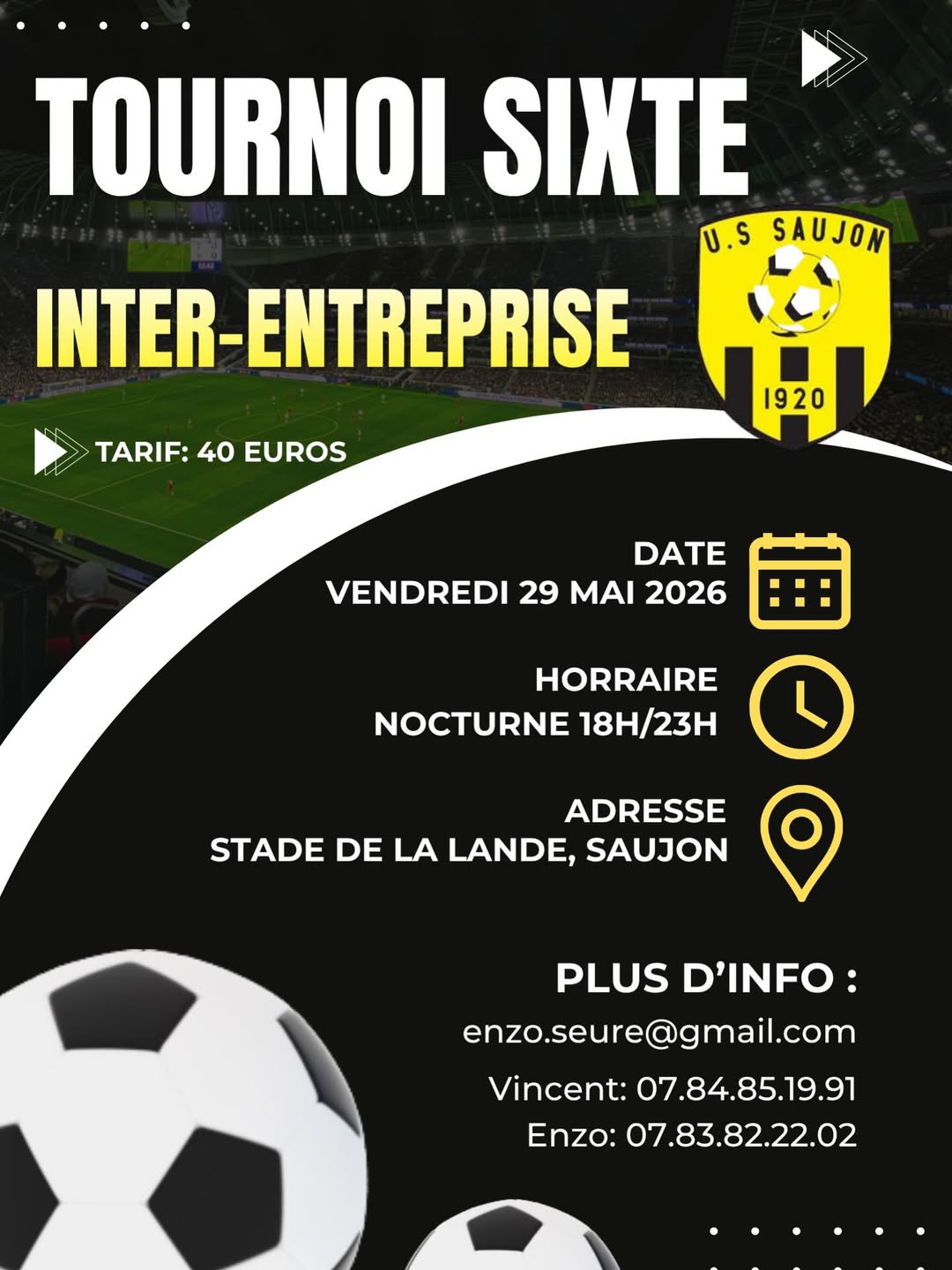 Tournoi de football inter-entreprises - US Saujon