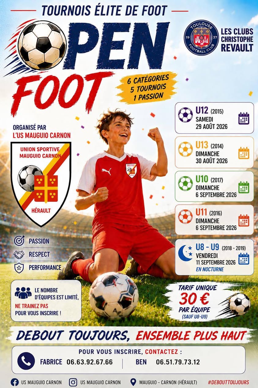 Tournoi de football U8, U9, U10, U11, U12 et U13 à Montpellier — US MAUGUIO CARNON