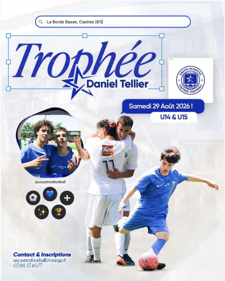 Trophée Daniel Tellier 2026 U14 & U15 - US Castres Football