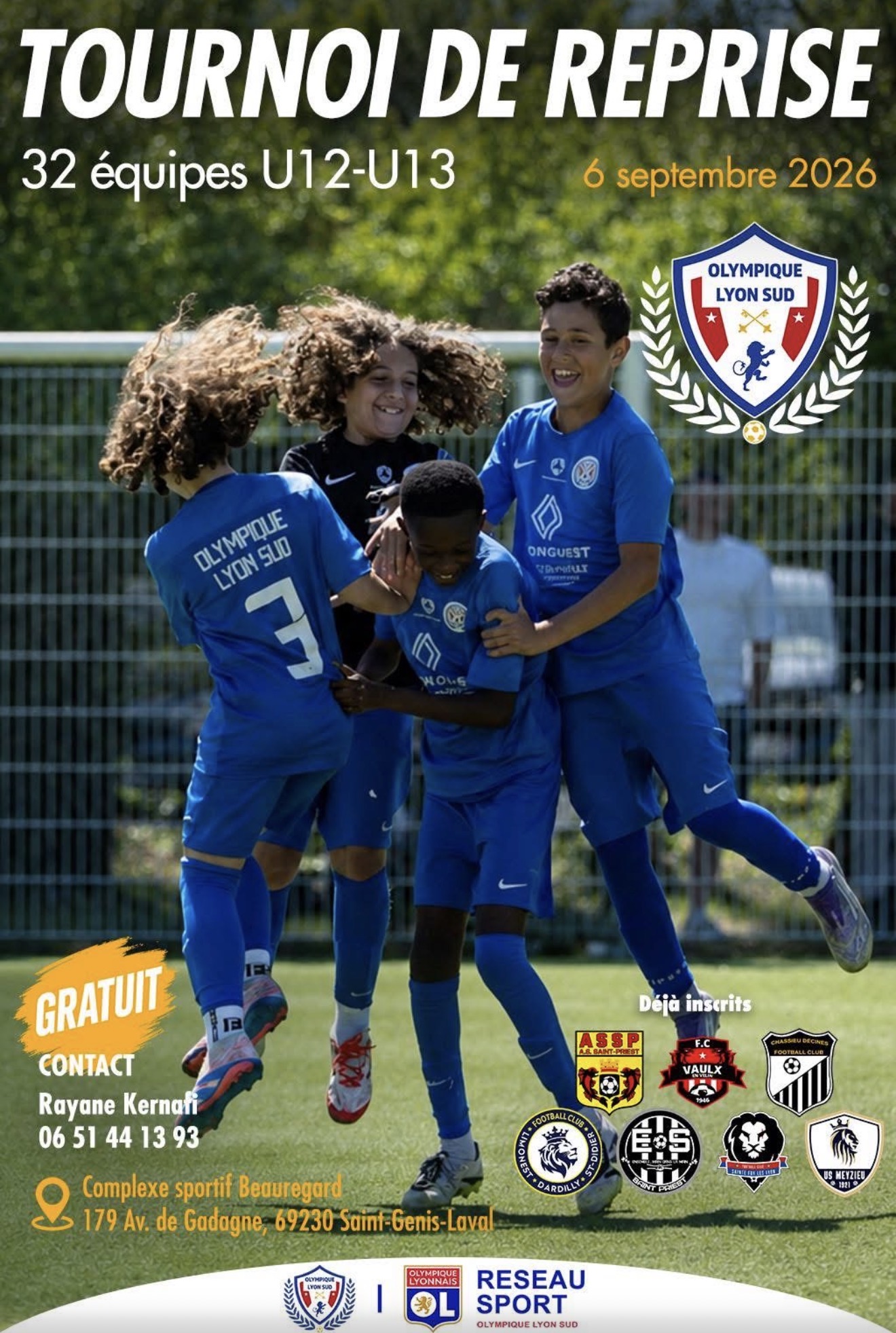 Tournoi de football U12 et U13 à Laval — Olympique Lyon Sud