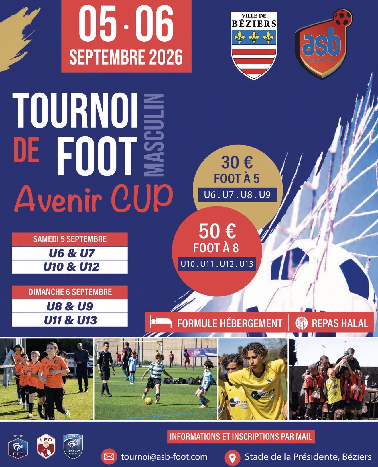 Tournoi de football U6, U7, U8, U9, U10, U11, U12 et U13 à Béziers — Avenir Sportif Béziers