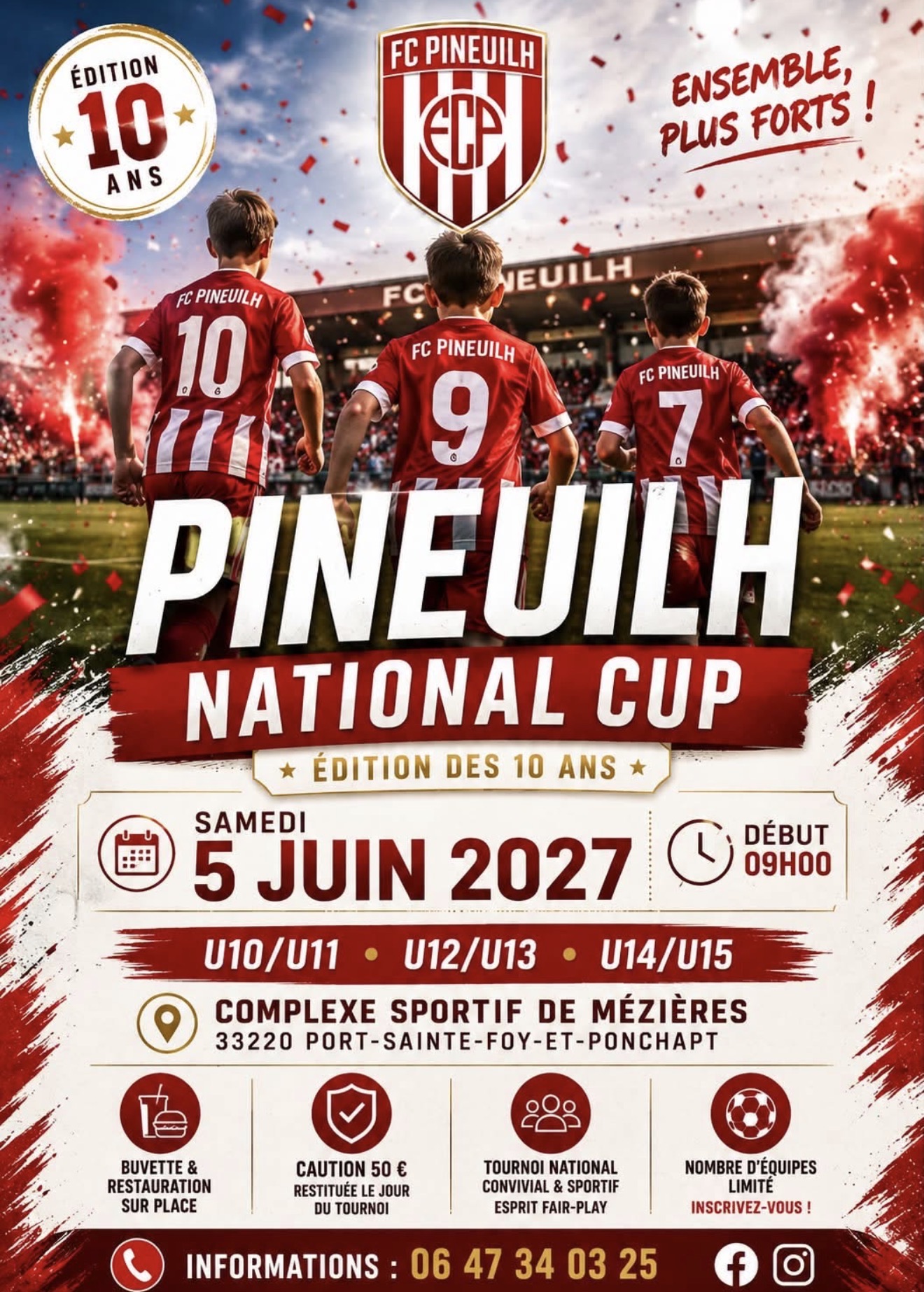 Tournoi de football U10, U11, U12, U13, U14 et U15 — Football Club Pineuilh