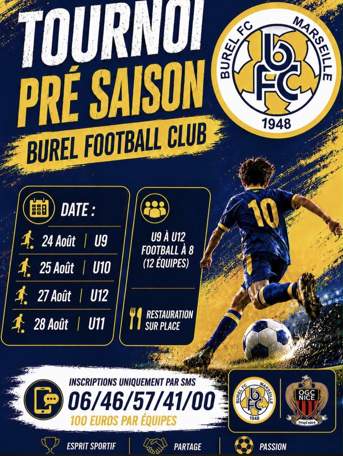 Tournoi Pré-Saison 2026 à Marseille - Burel Football Club Marseille