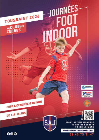 Stage de football Toussaint 2026 au Mans — Sport Action Jeunesse
