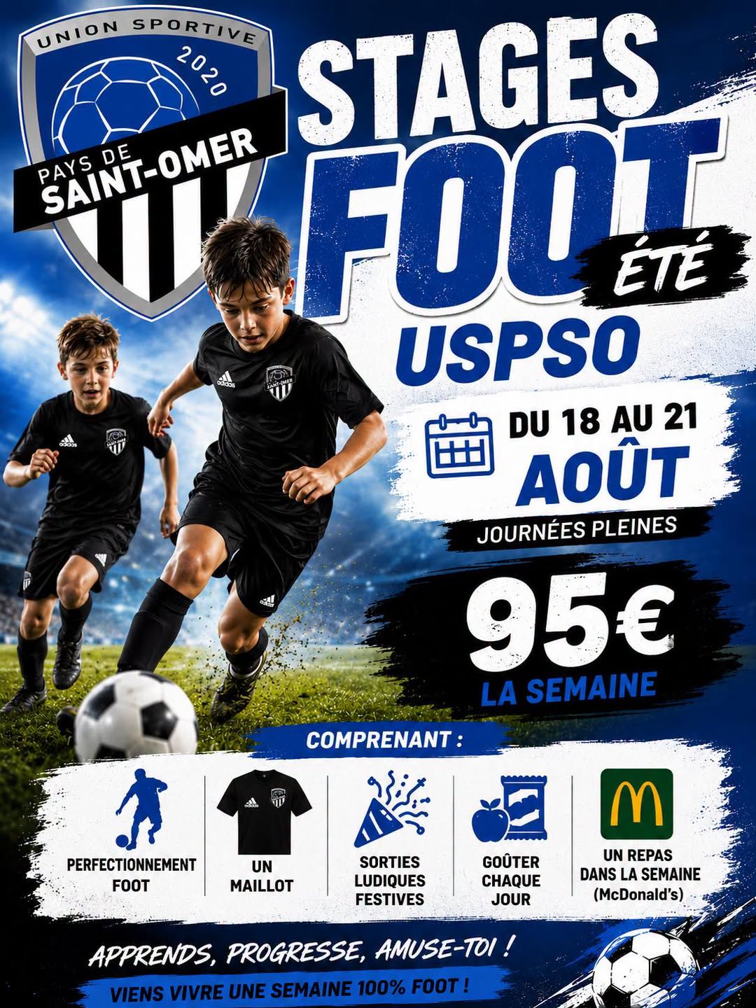 Stage de football U7 et U13 à Orange - Union Sportive du Pays de Saint-Omer