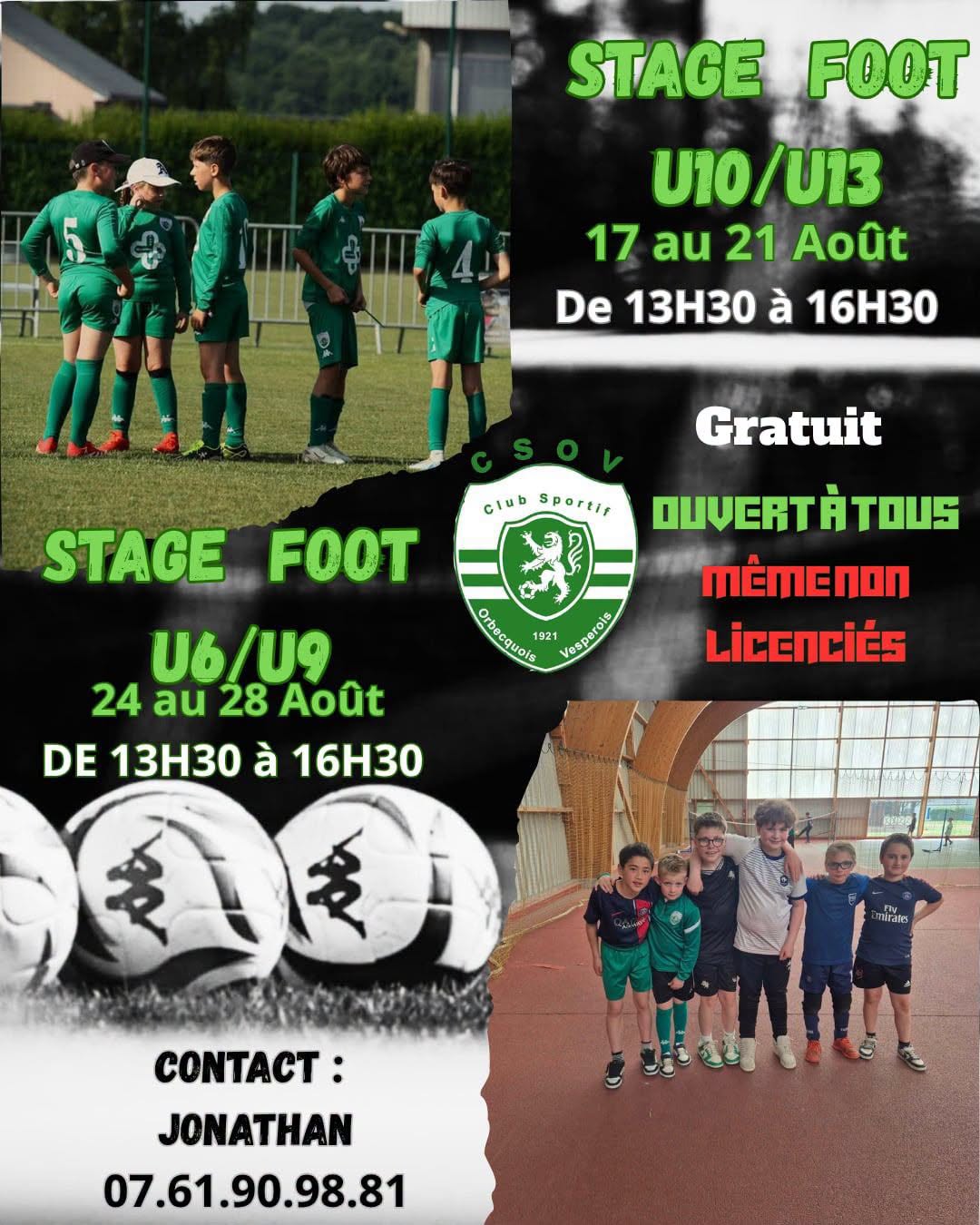 Stage de football U6, U7 et U8 - CS Orbecquois-Vesperois